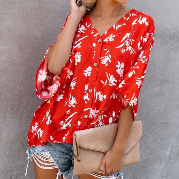 floral print holiday v neck women blouse shirt fashion travel casual button down summer bell sleeve loose tunic beach women's blouses, White
floral print holiday v neck women blouse shirt fashion travel casual button down summer bell sleeve loose tunic beach women's blouses, White