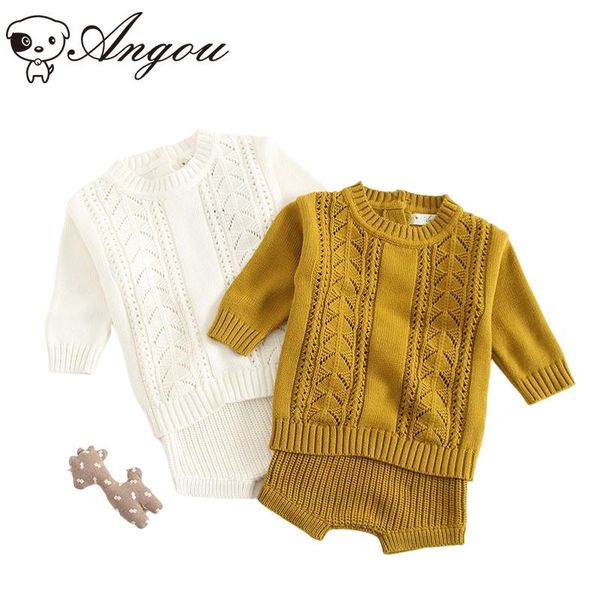 clothing sets angou knitting suit infant baby boys girls long sleeves hollow out sweater+short pants set pure color outfit clothes, White
clothing sets angou knitting suit infant baby boys girls long sleeves hollow out sweater+short pants set pure color outfit clothes, White