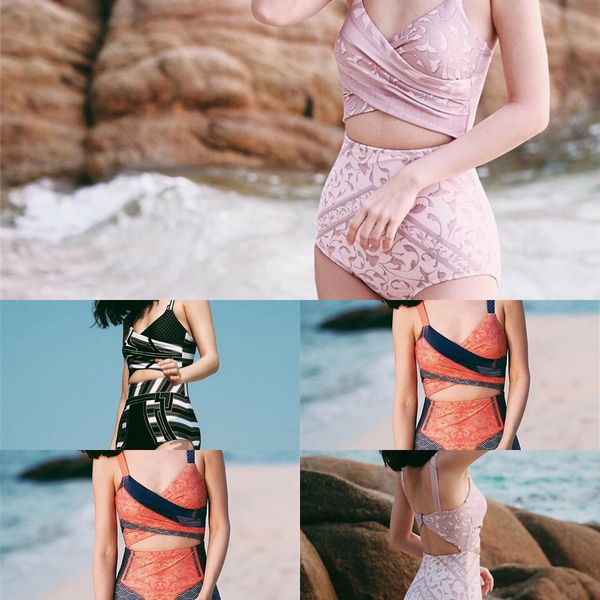 female thailand slim new style fit swimsuit cover belly beautiful back fashion pattern conservative one piece bikini2021, White;black
female thailand slim new style fit swimsuit cover belly beautiful back fashion pattern conservative one piece bikini2021, White;black