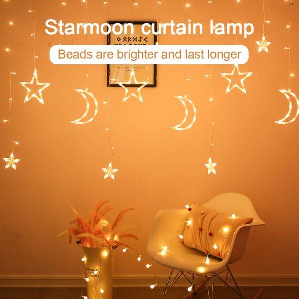 solar star moon led string lights curtain light christmas for wedding patio window party decoration strips
solar star moon led string lights curtain light christmas for wedding patio window party decoration strips