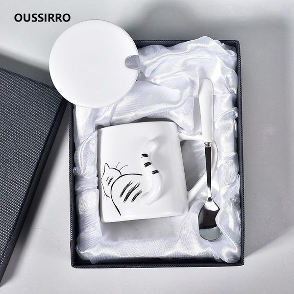 mugs oussirro cute cat ceramics coffee mug with lid spoon 350ml animal creative drinkware tea cups christmas gifts
mugs oussirro cute cat ceramics coffee mug with lid spoon 350ml animal creative drinkware tea cups christmas gifts