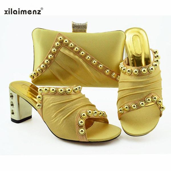dress shoes gold color and bag set african sets 2021 slippers purse to match low heels pumps with rivet for wedding party, Black
dress shoes gold color and bag set african sets 2021 slippers purse to match low heels pumps with rivet for wedding party, Black