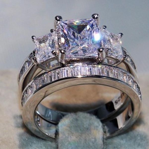 wedding rings wukalo fashion luxury female crystal zircon silver color ring bridal sets promise engagement for women, Slivery;golden
wedding rings wukalo fashion luxury female crystal zircon silver color ring bridal sets promise engagement for women, Slivery;golden
