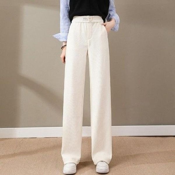women's pants & capris women 2021 casual loose corduroy wide leg female autumn korean fashion chic high-waist solid full length trouser, Black;white
women's pants & capris women 2021 casual loose corduroy wide leg female autumn korean fashion chic high-waist solid full length trouser, Black;white
