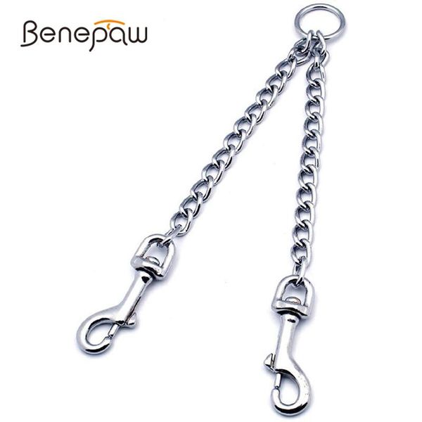 dog collars & leashes benepaw heavy duty double leash durable eco-friendly 2 way splitter lead metal chain pet clip coupler for walking trai
dog collars & leashes benepaw heavy duty double leash durable eco-friendly 2 way splitter lead metal chain pet clip coupler for walking trai