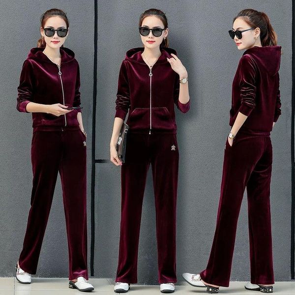 women's two piece pants large size 4xl set women casual mom's velvet tracksuits solid long sleeve coat and loose sportswear joggin, White
women's two piece pants large size 4xl set women casual mom's velvet tracksuits solid long sleeve coat and loose sportswear joggin, White