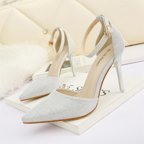 dress shoes ankle strap pointed toe women's sandals fashion high heels shallow pumps show thin soft silk party woman 9cm, Black
dress shoes ankle strap pointed toe women's sandals fashion high heels shallow pumps show thin soft silk party woman 9cm, Black