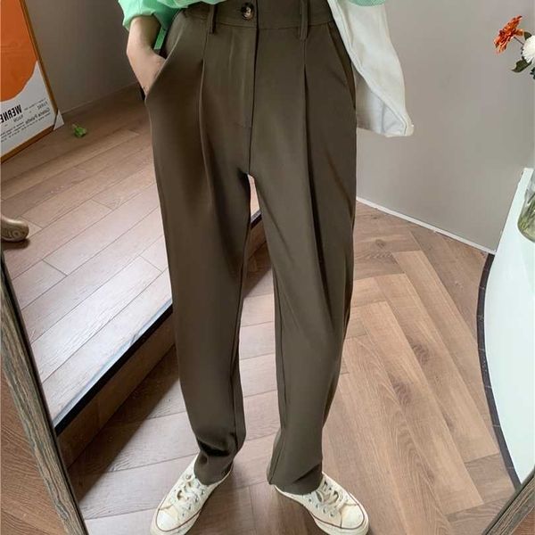 hzirip elegant formal high waist harem straight pant bottom autumn ol solid fashion loose suit trousers female 211124, Black;white
hzirip elegant formal high waist harem straight pant bottom autumn ol solid fashion loose suit trousers female 211124, Black;white