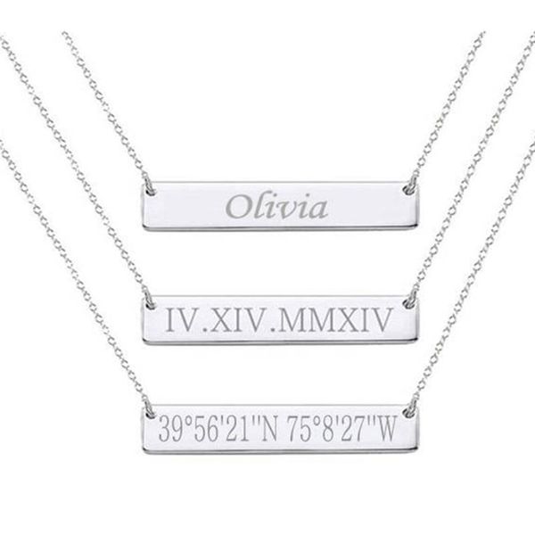 pendant necklaces bar necklace, danity nameplate, tiny charm, small, mini plate, delicate minimal jewelry, christmas gift, mom birthday gift, Silver
pendant necklaces bar necklace, danity nameplate, tiny charm, small, mini plate, delicate minimal jewelry, christmas gift, mom birthday gift, Silver