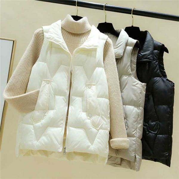 women's vests geskeey 2021 est autumn winter all match women cotton vest casual warm thick waistcoat sleeveless solid color basic, Black;white
women's vests geskeey 2021 est autumn winter all match women cotton vest casual warm thick waistcoat sleeveless solid color basic, Black;white