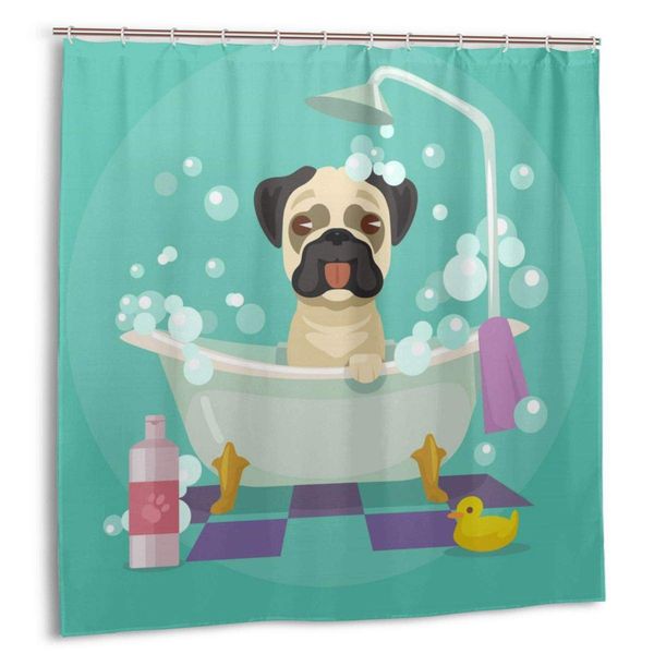 pug dog in bathtub shampoo rubber duck pets in cartoon printed shower curtains,waterproof fabric bathroom shower curtain with 12
pug dog in bathtub shampoo rubber duck pets in cartoon printed shower curtains,waterproof fabric bathroom shower curtain with 12