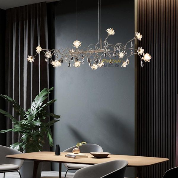 pendant lamps post-modern crystal restaurant chandelier light luxury long bar dining room lights fashion exhibition hall decorative
pendant lamps post-modern crystal restaurant chandelier light luxury long bar dining room lights fashion exhibition hall decorative