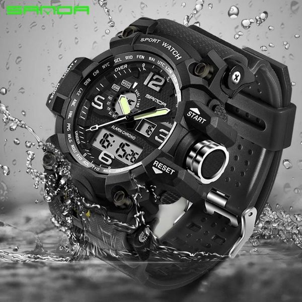 wrist support sanda brand military sport watch men's g style digital men quartz wristwatches 30m waterproof clock, Black;red
wrist support sanda brand military sport watch men's g style digital men quartz wristwatches 30m waterproof clock, Black;red