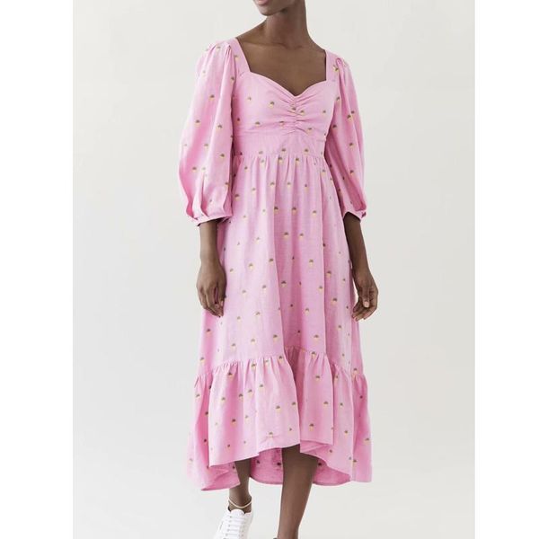 casual dresses women summer vintage pleated dress 2021 embroidery long sleeve high waist strapless female elegant sweet street clothing, Black;gray
casual dresses women summer vintage pleated dress 2021 embroidery long sleeve high waist strapless female elegant sweet street clothing, Black;gray