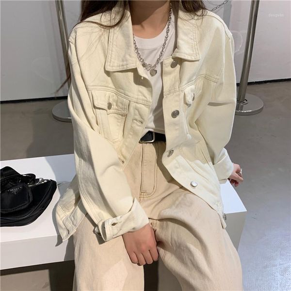 women's jackets women white denim jacket winter fall fashion long sleeves turndown collar with pockets single breast coat, Black;brown
women's jackets women white denim jacket winter fall fashion long sleeves turndown collar with pockets single breast coat, Black;brown