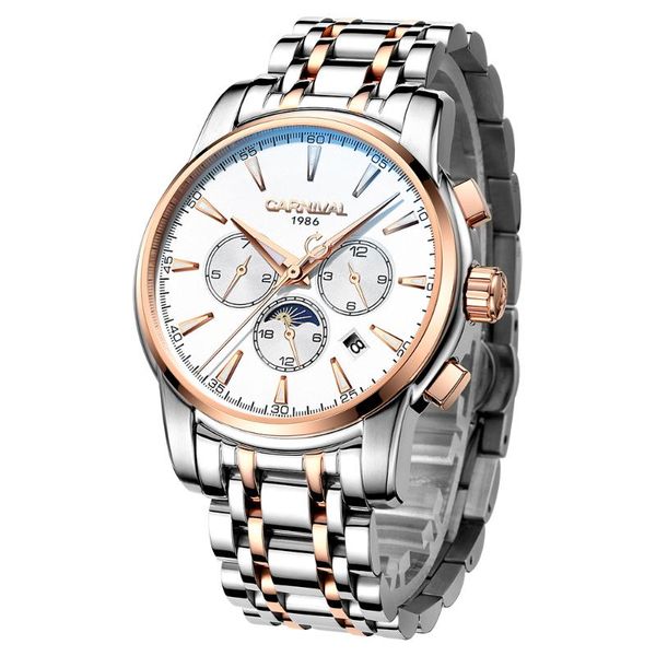 wristwatches multifunction mechanical watches mens 2021 carnival moon phase automatic watch waterproof double calendar business for men, Slivery;brown
wristwatches multifunction mechanical watches mens 2021 carnival moon phase automatic watch waterproof double calendar business for men, Slivery;brown