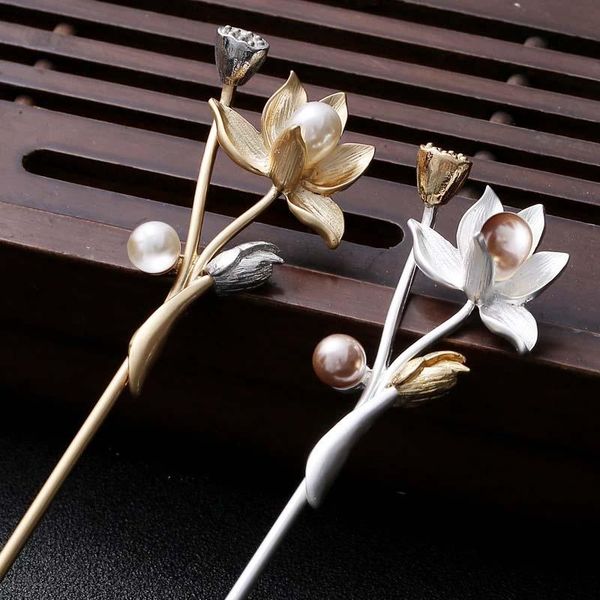 hair clips & barrettes vintage lotus flower long hairpin stick metal pins accessories women banquet jewelry for, Golden;silver
hair clips & barrettes vintage lotus flower long hairpin stick metal pins accessories women banquet jewelry for, Golden;silver