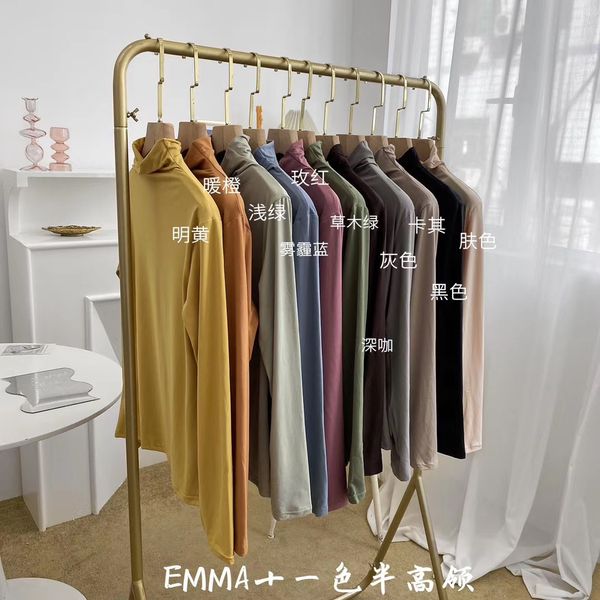 tees women's t-shirtemma eleven color half high collar bottoming shirt autumn elastic slim fit versatile long sleeve t-shirt solid top, White
tees women's t-shirtemma eleven color half high collar bottoming shirt autumn elastic slim fit versatile long sleeve t-shirt solid top, White