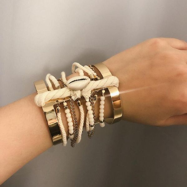 charm bracelets doreen box fashion gold color shell beads wide bracelet for women punk style beach wedding party statement jewelry, 1piece, Golden;silver
charm bracelets doreen box fashion gold color shell beads wide bracelet for women punk style beach wedding party statement jewelry, 1piece, Golden;silver