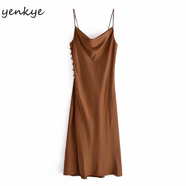 side button slit dress women vintage solid color sleeveless sling long female summer night out club vestido 210430, Black;gray
side button slit dress women vintage solid color sleeveless sling long female summer night out club vestido 210430, Black;gray