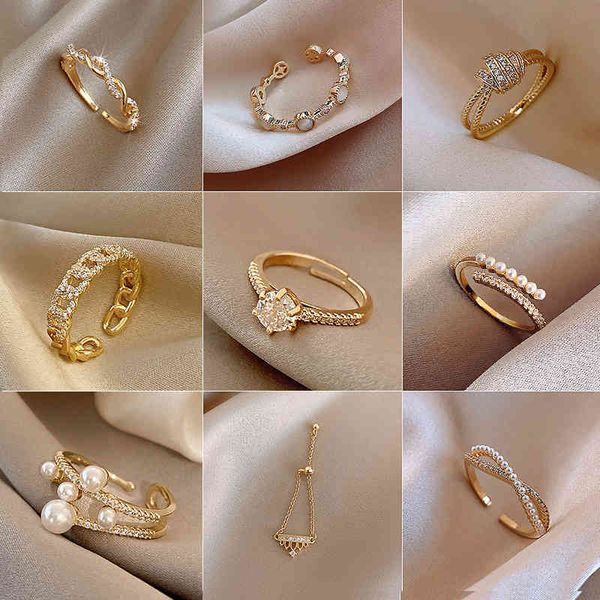 japanese and korean fashion design simple zircon opening ring female personality net red pearl hand ornament versatile, Silver
japanese and korean fashion design simple zircon opening ring female personality net red pearl hand ornament versatile, Silver