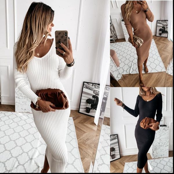 elegant long solid color women dress v neck sleeve one piece slim knitted for ladies fashion party meeting, Black;gray
elegant long solid color women dress v neck sleeve one piece slim knitted for ladies fashion party meeting, Black;gray