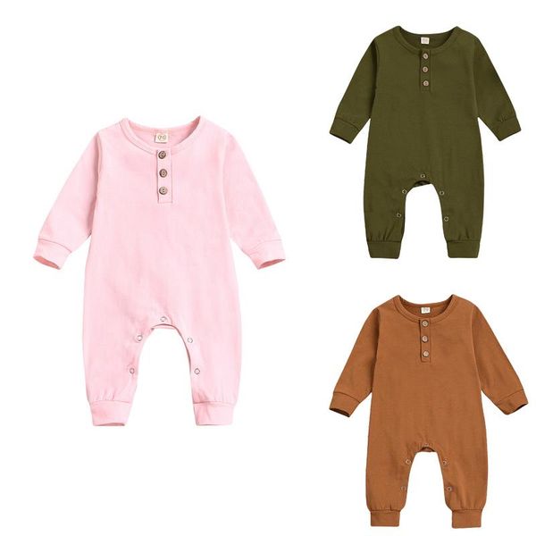 0-18m casual baby boy girl solid jumpsuit fall clothes long sleeve o neck button decoration soft cotton romper jumpsuits, Blue
0-18m casual baby boy girl solid jumpsuit fall clothes long sleeve o neck button decoration soft cotton romper jumpsuits, Blue