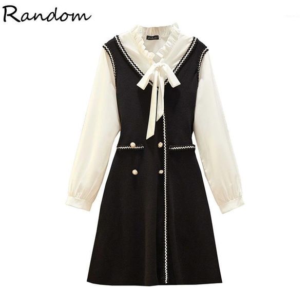 women knitted 2021 winter sweet cute party black white dress long sleeve bow wrap fake two dresses plus size clothes casual, Black;gray
women knitted 2021 winter sweet cute party black white dress long sleeve bow wrap fake two dresses plus size clothes casual, Black;gray