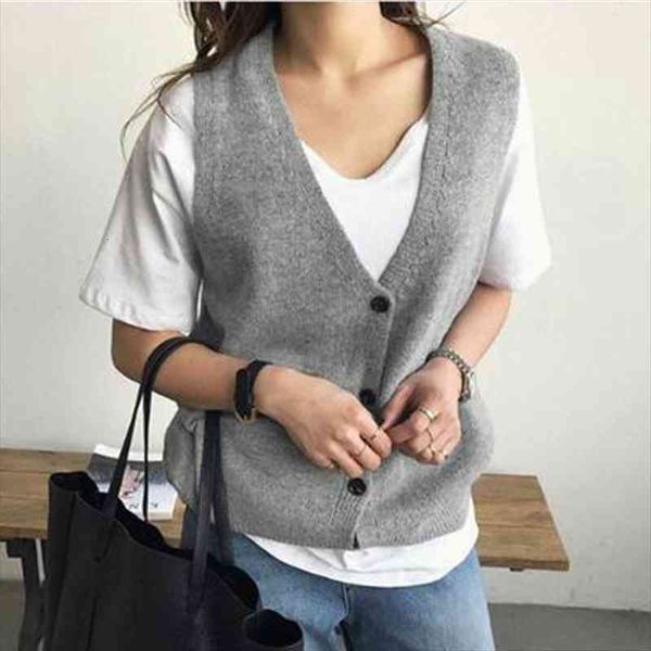attyyws ladies knitted sleeveless womens sweater short v-neck cardigan cashmere vest wild simple coat wool pullovers, White;black
attyyws ladies knitted sleeveless womens sweater short v-neck cardigan cashmere vest wild simple coat wool pullovers, White;black
