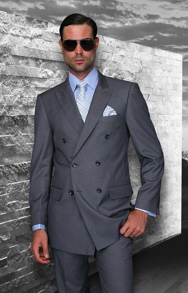 latest coat pant design gray double breasted custom made men's wedding suit formal business slim fit 2 piece tuxedo vestido f suits & b, White;black
latest coat pant design gray double breasted custom made men's wedding suit formal business slim fit 2 piece tuxedo vestido f suits & b, White;black