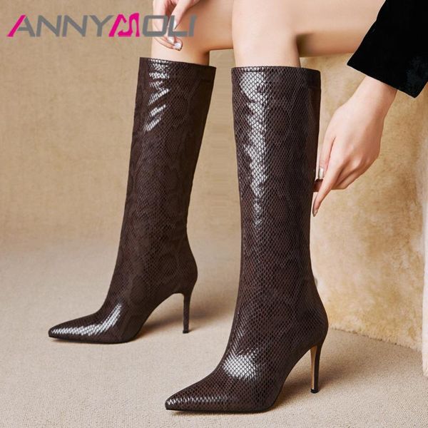 boots annymoli snake skin super high heel knee women shoes pointed toe slip on stiletto heels fashion long autumn 42, Black
boots annymoli snake skin super high heel knee women shoes pointed toe slip on stiletto heels fashion long autumn 42, Black