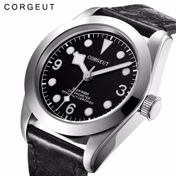 corgeut 41mm watch men automatic mechanical military sport diver luminous waterproof clock leather strap wristwatch wristwatche wristwatches, Slivery;brown
corgeut 41mm watch men automatic mechanical military sport diver luminous waterproof clock leather strap wristwatch wristwatche wristwatches, Slivery;brown