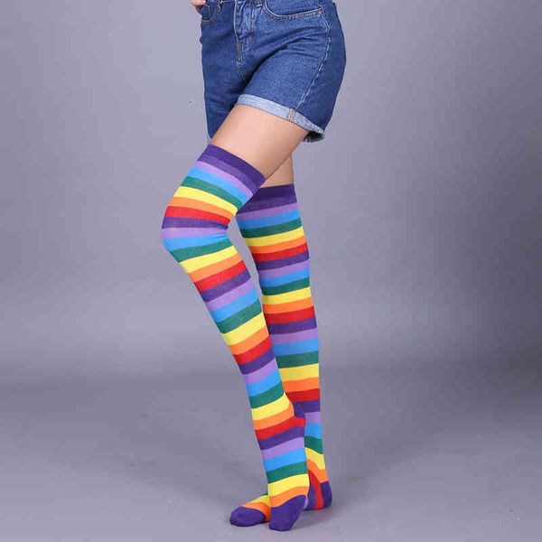 men's socks arrival fashion lady women over knee rainbow striped high thigh long stripey stocking l396, Black
men's socks arrival fashion lady women over knee rainbow striped high thigh long stripey stocking l396, Black