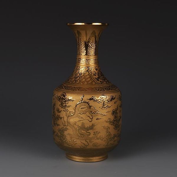 vases ming dynasty xuande year mark gilded gold dragon pattern vase antique ornament collection
vases ming dynasty xuande year mark gilded gold dragon pattern vase antique ornament collection
