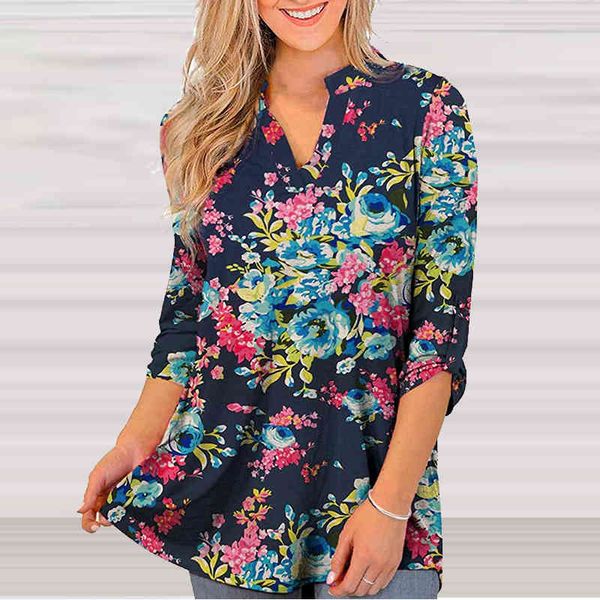 knits vintage floral print women blouse shirts autumn elegant v-neck button three quarter sleeves ladies casual loose home blusas 7c yx87, White
knits vintage floral print women blouse shirts autumn elegant v-neck button three quarter sleeves ladies casual loose home blusas 7c yx87, White