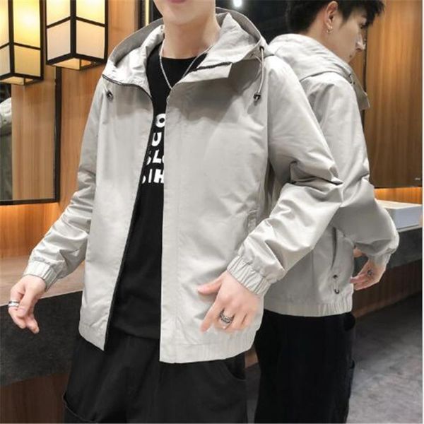 men's jackets spring autumn pure color casual hooded jacket youth slim outer clothes coat, Black;brown
men's jackets spring autumn pure color casual hooded jacket youth slim outer clothes coat, Black;brown