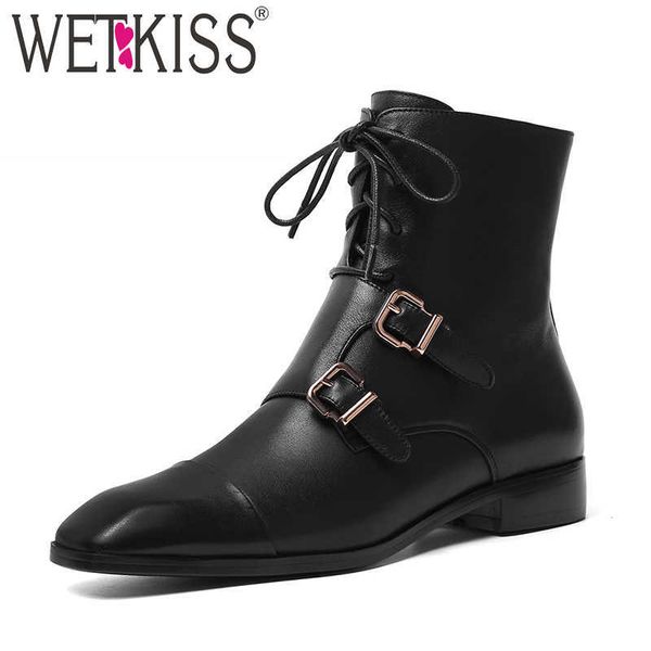 wetkiss motorcycle ankle boots women cow leather booties female square toe low heels shoes ladies buckle shoes winter 210630, Black
wetkiss motorcycle ankle boots women cow leather booties female square toe low heels shoes ladies buckle shoes winter 210630, Black
