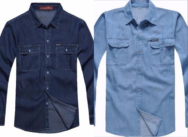 fashion men denim long-sleeve shirt lager size loose workwear male jeans men's casual shirts, White;black
fashion men denim long-sleeve shirt lager size loose workwear male jeans men's casual shirts, White;black