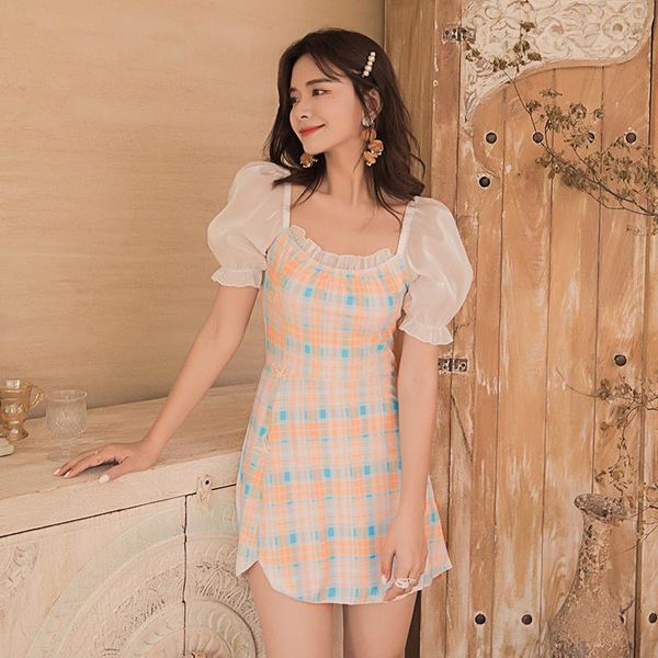 one-piece suits mesh puff sleeve swim wear plaid one piece swimsuit korea style beach swimdress push up swimwear pad boyshort monokini women
one-piece suits mesh puff sleeve swim wear plaid one piece swimsuit korea style beach swimdress push up swimwear pad boyshort monokini women