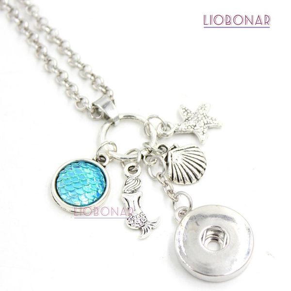 pendant necklaces 10pcs wholesale interchangeable 18mm snaps jewelry ocean life style beach necklace mermaid snap gift collar bijoux, Silver
pendant necklaces 10pcs wholesale interchangeable 18mm snaps jewelry ocean life style beach necklace mermaid snap gift collar bijoux, Silver