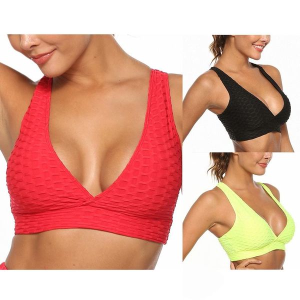 gym clothing women's jacquard sports bra without steel ring and padded yoga top, White;black
gym clothing women's jacquard sports bra without steel ring and padded yoga top, White;black