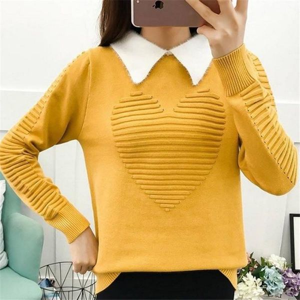 women sweater 2021 autumn knitted elastic jumper female long sleeve pullover sweaters soft warm pull femme p815 women's, White;black
women sweater 2021 autumn knitted elastic jumper female long sleeve pullover sweaters soft warm pull femme p815 women's, White;black