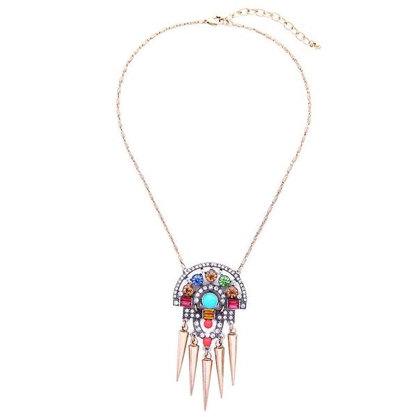 multicolor big pendant necklace wholesale europe fashion spike vintage accessories for women necklaces, Silver
multicolor big pendant necklace wholesale europe fashion spike vintage accessories for women necklaces, Silver