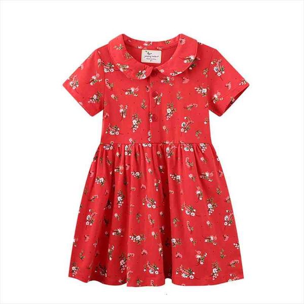 jumping meters summer floral childrens girl dresses collar 2 7t girls flowers cotton princess costume kids clothing, Red;yellow
jumping meters summer floral childrens girl dresses collar 2 7t girls flowers cotton princess costume kids clothing, Red;yellow