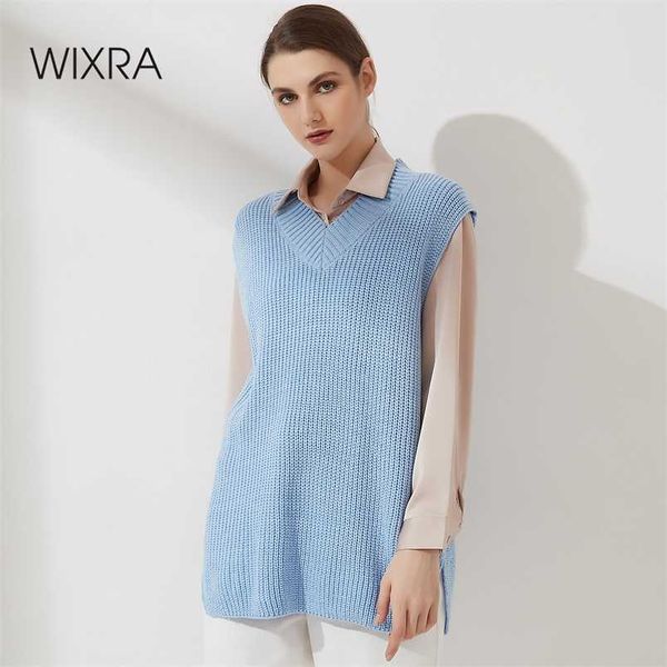 wixra women knitted sweater vest solid v-neck sleeveless navel loose casual pullover 211009, Black;white
wixra women knitted sweater vest solid v-neck sleeveless navel loose casual pullover 211009, Black;white