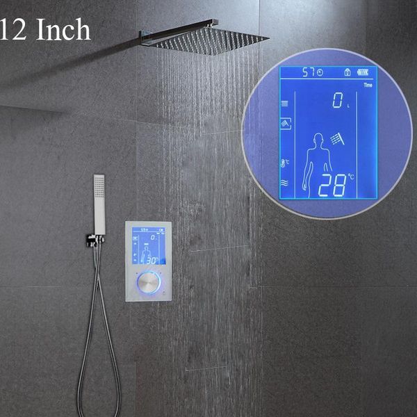 digital rain shower set 12" thermostat display smart showerhead mixing valve in wall ultrathin panel faucet handshower bathroom sets
digital rain shower set 12" thermostat display smart showerhead mixing valve in wall ultrathin panel faucet handshower bathroom sets