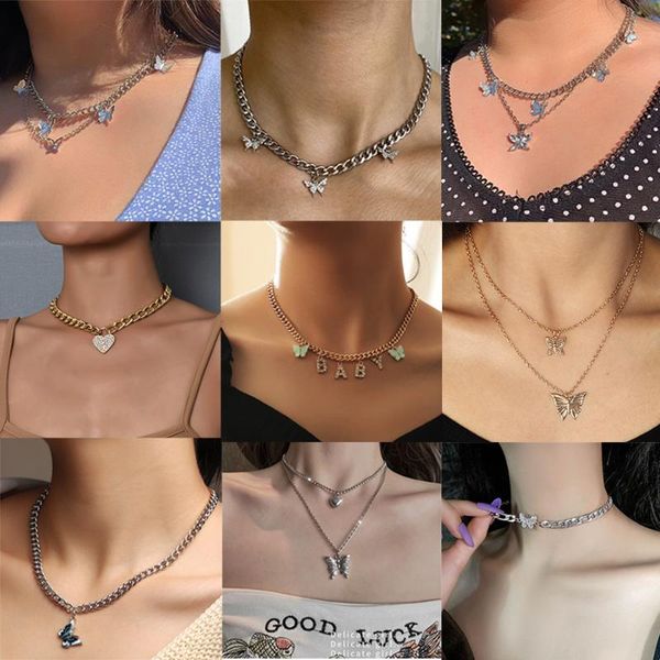 pendant necklaces gold silver color butterfly necklace female shiny crystal clavicle chain fashion charms punk design jewelry party gifts
pendant necklaces gold silver color butterfly necklace female shiny crystal clavicle chain fashion charms punk design jewelry party gifts