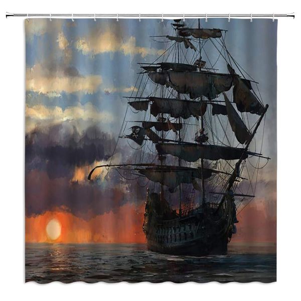sztnsm sailboat shower curtain vintage oil painting ocean landscape the sunset pirate ship traveling on the sea,70x70 inch
sztnsm sailboat shower curtain vintage oil painting ocean landscape the sunset pirate ship traveling on the sea,70x70 inch
