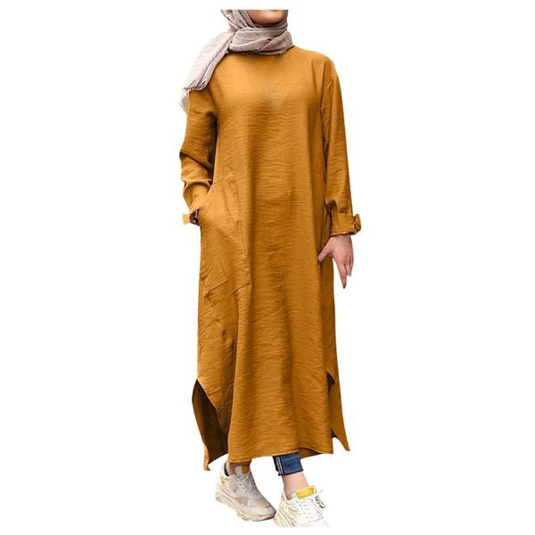 casual dresses women retro long sleeve dress ladies solid color round neck maxi 2021 female kaftan robe women's vestido, Black;gray
casual dresses women retro long sleeve dress ladies solid color round neck maxi 2021 female kaftan robe women's vestido, Black;gray