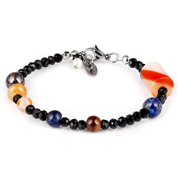 charm bracelets glass with natural stone beaded bracelet stainless steel clasp handmade jewelry for women and men couple, Golden;silver
charm bracelets glass with natural stone beaded bracelet stainless steel clasp handmade jewelry for women and men couple, Golden;silver